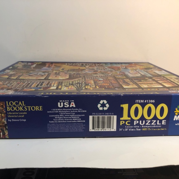 LOCAL BOOKSTORE 1000pc JIGSAW PUZZLE BY WHITE MOUNTAIN PUZZLES - Picture 5 of 6
